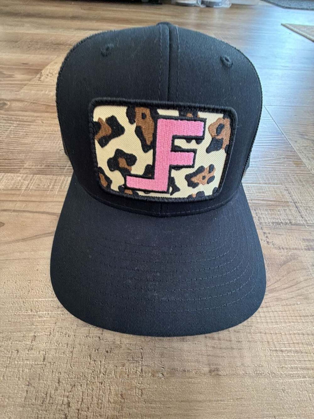 Lane Frost Richardson 112 Trucker Hat with Pink Cheetah Print Patch